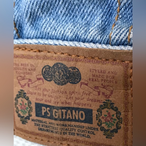 PS Gitano Western Style Denim Button Vest Size M - Picture 7 of 7